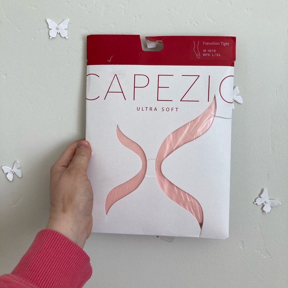 Capezio Footless Pink Dance Tights Size L-XL